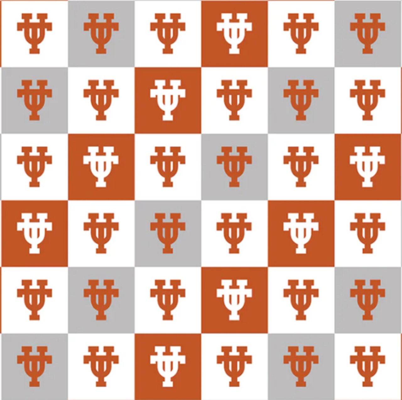 Licensed NCAA University of Texas Collegiate Check TX-1158 Cotton Fabric by the Yard